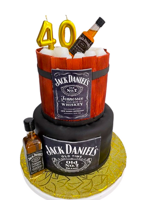 Jack Daniels Ribbon Cake by Yalu Yalu