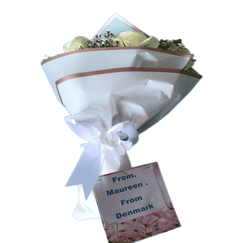 White Roses Bouquet - yaluyalu
