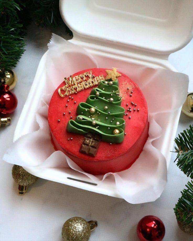 Xmas Themed Ribbon Cake 500g/1Kg by YaluYalu - yaluyalu