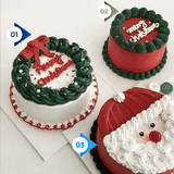 Xmas Themed Ribbon Cake 500g/1Kg by YaluYalu - yaluyalu