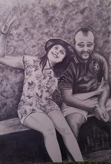 Couple Pencil Art Portrait by YaluYalu - yaluyalu