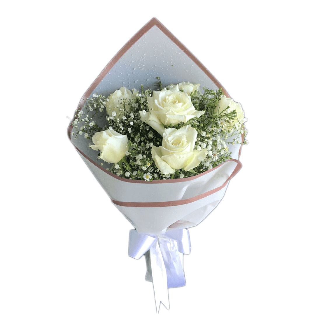 White Roses Bouquet yaluyalu