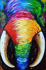 Colorful Elephant Painting by YaluYalu - yaluyalu