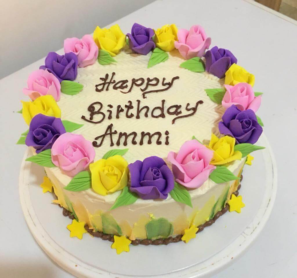 Amma Birthday Ribbon Cake by Yalu Yalu yaluyalu