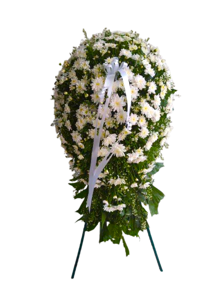 White Crysanthimum Flower Wreath