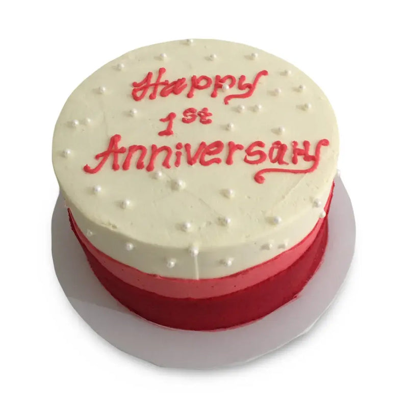 Anniversary Elegance Ribbon Cake 1Kg\1.5Kg - Yalu Yalu | Cake Delivery Sri Lanka
