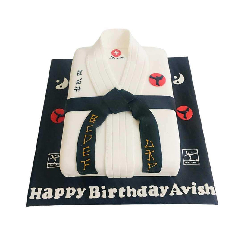 Black Belt Karate Theme Designer Cake by Yalu Yalu - yaluyalu