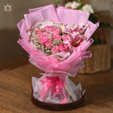 Blushing Love Flower Bouquet by Yalu Yalu | Delivery in Sri Lanka