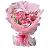 Blushing Love Flower Bouquet (Need 5 days) by Yalu Yalu | Delivery in Sri Lanka