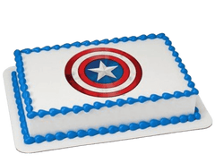 Captain America Ribbon Birthday Cake by Yalu Yalu - yaluyalu