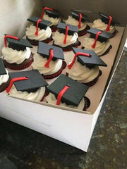 Chocolate Graduation Cupcakes by Yalu Yalu ( 12 Pack ) - yaluyalu