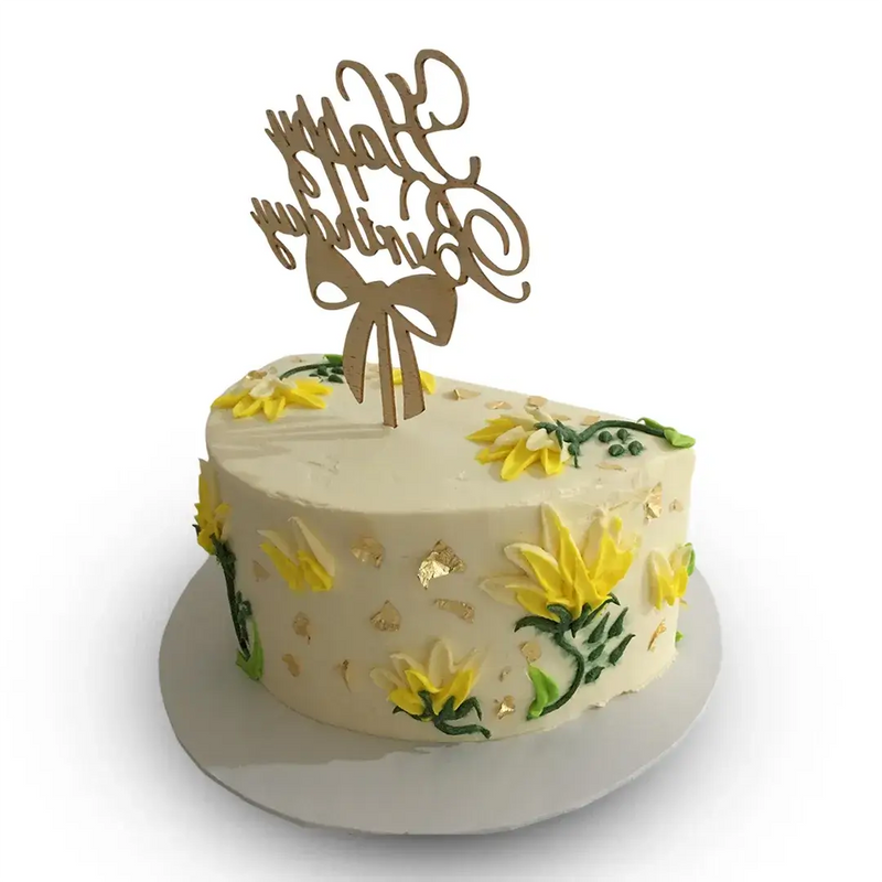 Elegance Bloom Ribbon Cake 1Kg\1.5Kg - Yalu Yalu | Cake Delivery Sri Lanka