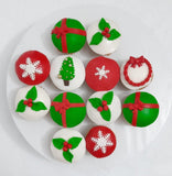 Elegant Christmas Cupcakes Pack (12 pcs) by YaluYalu