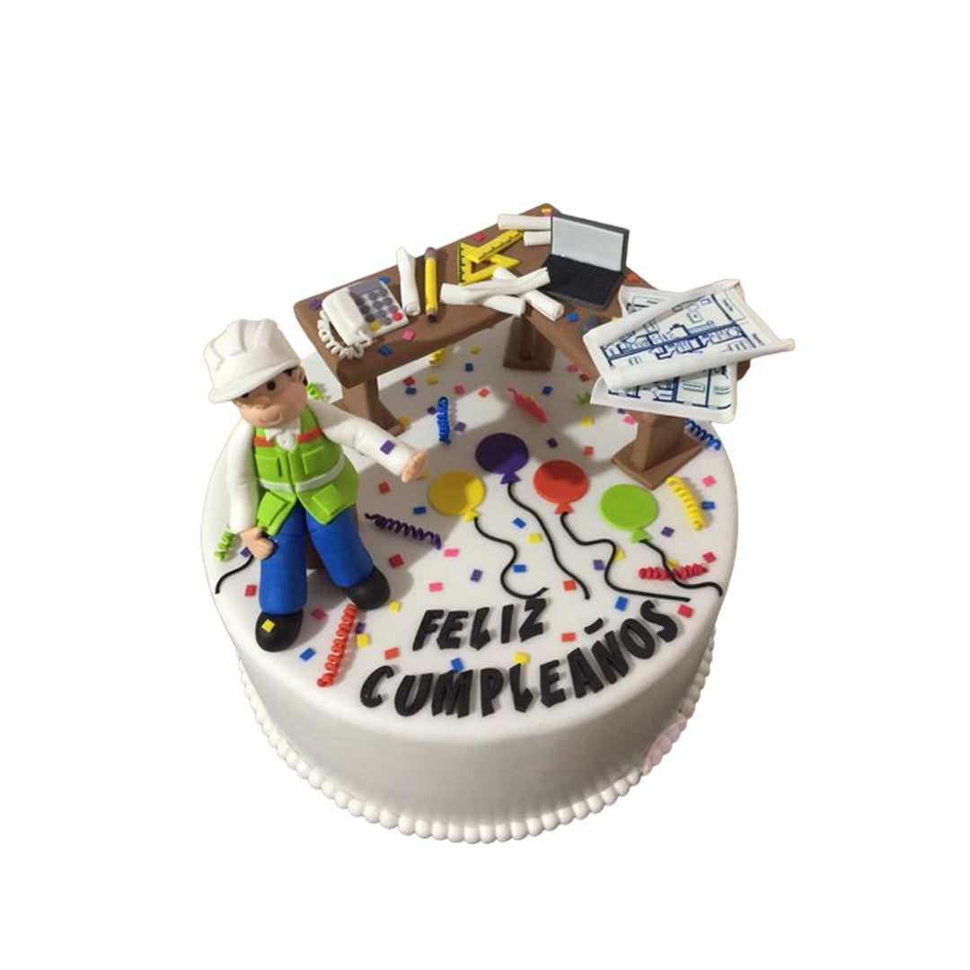Engineer Themed Birthday Cake by Yalu Yalu