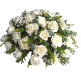 Eternal White Rose Coffin Wreath