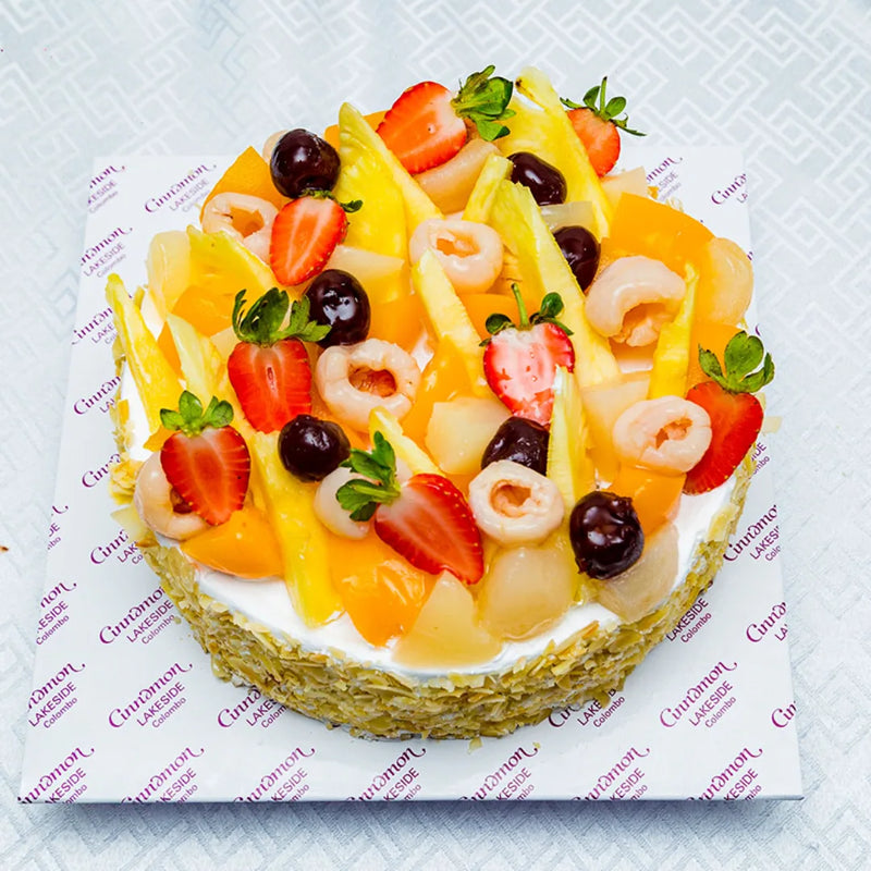 Exotic Fruit Flan Cake Cinnamon Lakeside | YaluYalu|Send Cakes Sri Lanka