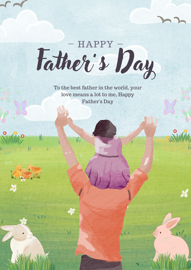 Father's Day Greeting card Yalu Yalu