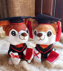 Graduation Puppies Teddy Bear by YaluYalu - yaluyalu