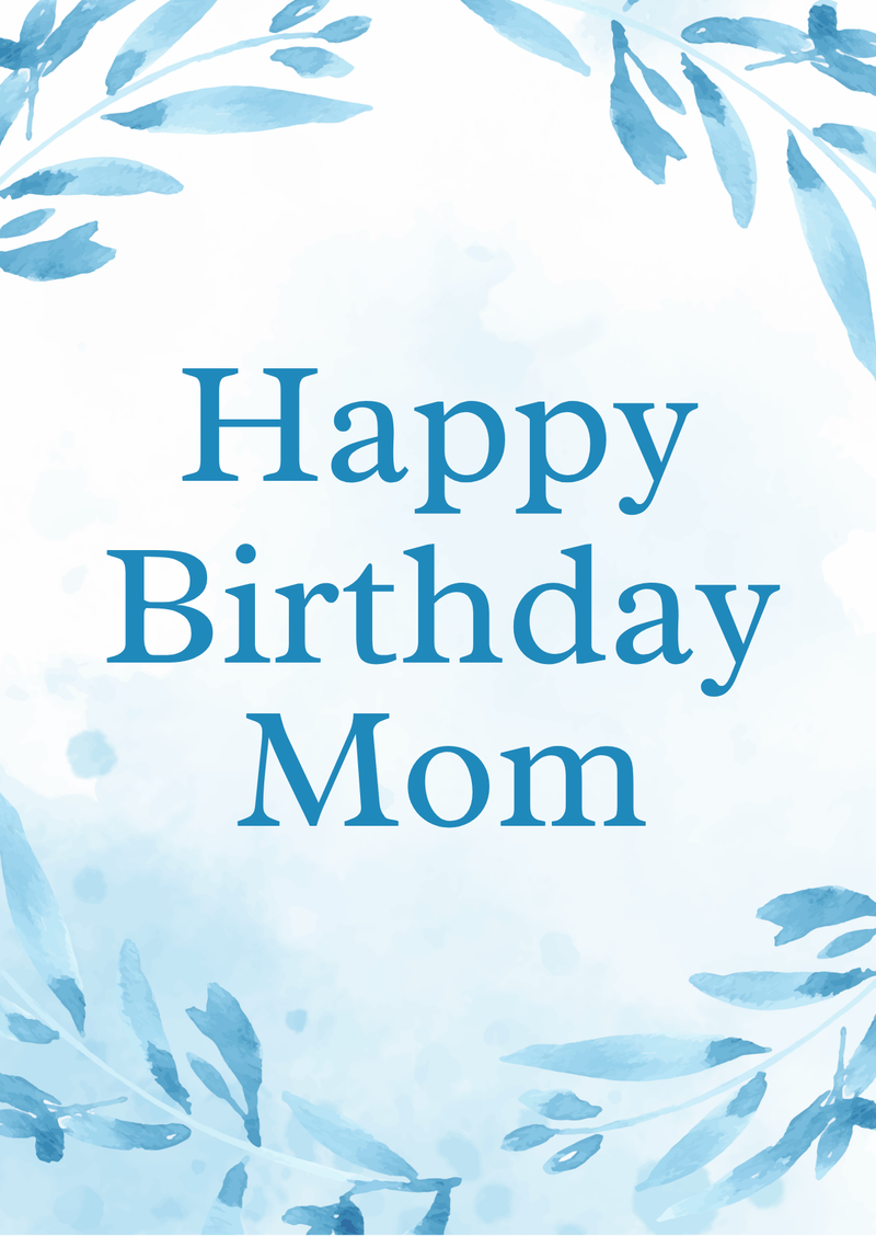 Happy Birthday Mom Greeting Card by Yalu Yalu