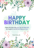 Happy Birthday Greeting Card by Yalu Yalu