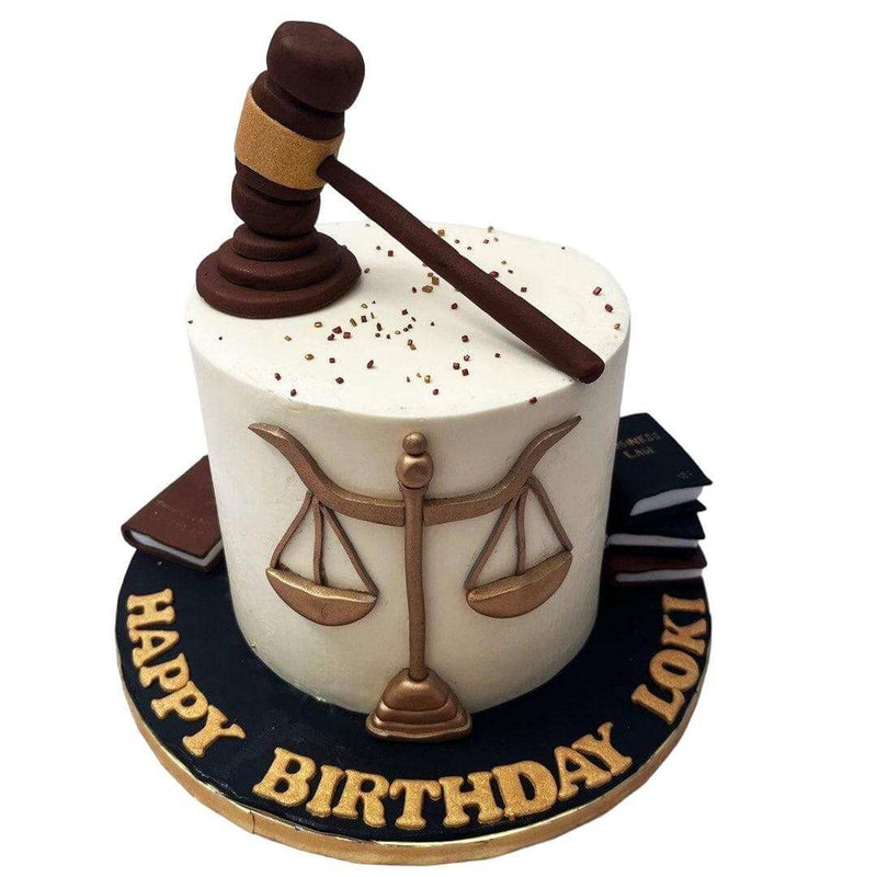 Lawyer Theme Decorated Ribbon Cake by Yalu Yalu - yaluyalu