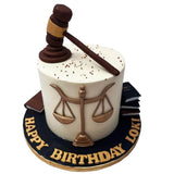 Lawyer Theme Decorated Ribbon Cake by Yalu Yalu