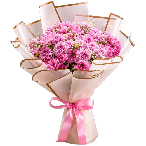 Pink Chrysanthemum Bouquet by Yalu Yalu | Delivery in Sri Lanka