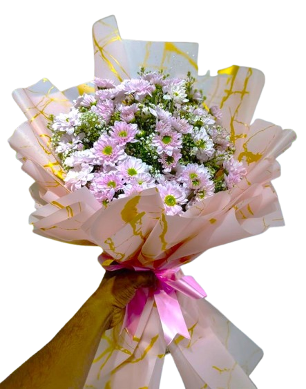 Pink Chrysanthemum Bouquet by Yalu Yalu | Delivery in Sri Lanka
