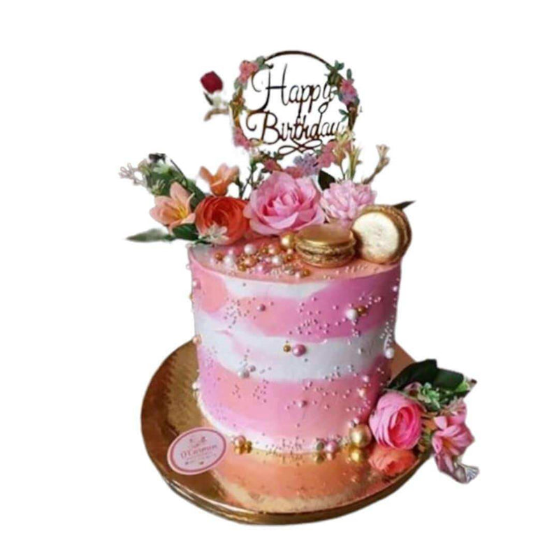 Rosey Birthday Delight Birthday Cake By YaluYalu - yaluyalu