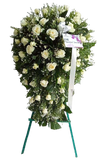 White Roses Stand Wreath