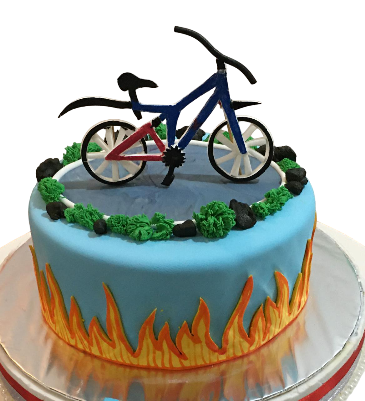 Buy Bicycle Cake Topper, Personalized Bike Theme Birthday Cake Decoration,  Bicycle With Name Girl Cake Topper Biking Cake Online in India - Etsy