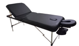 King Size Portable Massage Beds (3 Sectioned) - Wooden / With Headrest and Hand Pallet