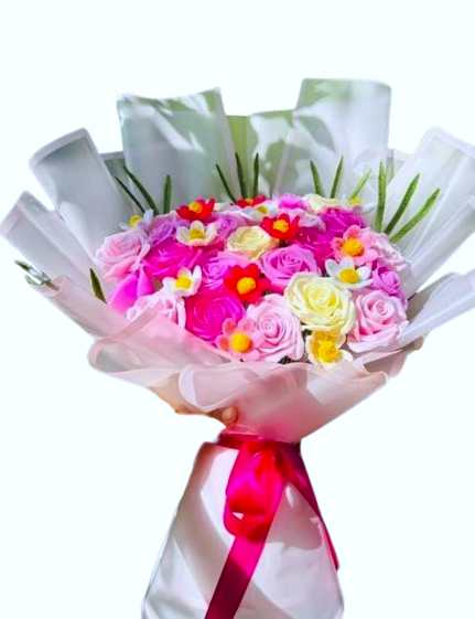 Blush Garden Rose Bouquet by Yalu Yalu | Delivery in Sri Lanka