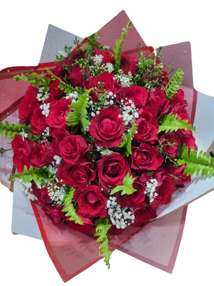 Crimson Love Rose Bouquet by Yalu Yalu | Delivery in Sri Lanka