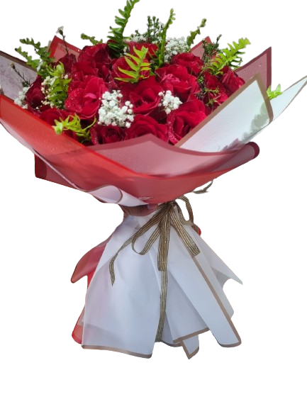 Crimson Love Rose Bouquet by Yalu Yalu | Delivery in Sri Lanka