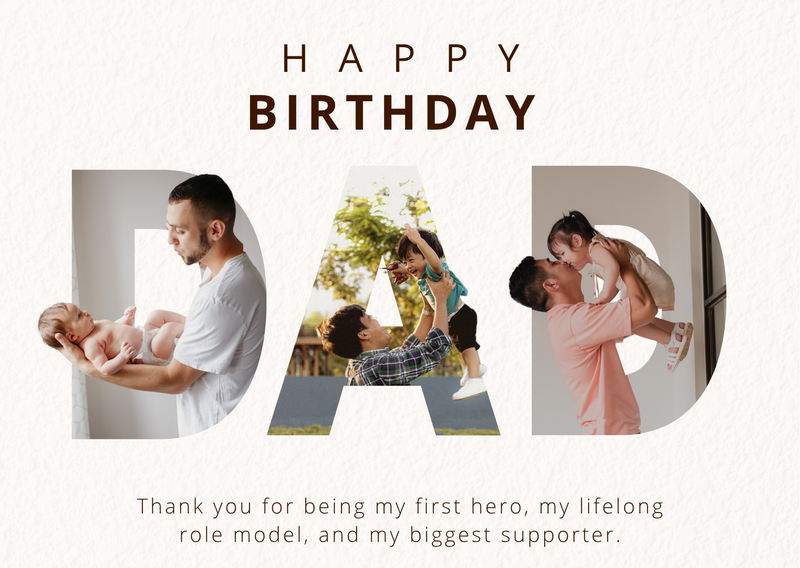 Happy Birthday Dad Greeting Card by Yalu Yalu