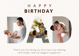 Happy Birthday Dad Greeting Card by Yalu Yalu