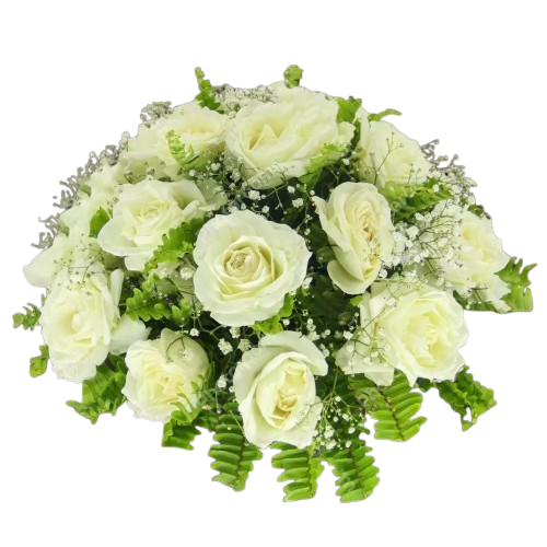 White roses Sympathy Bouquet