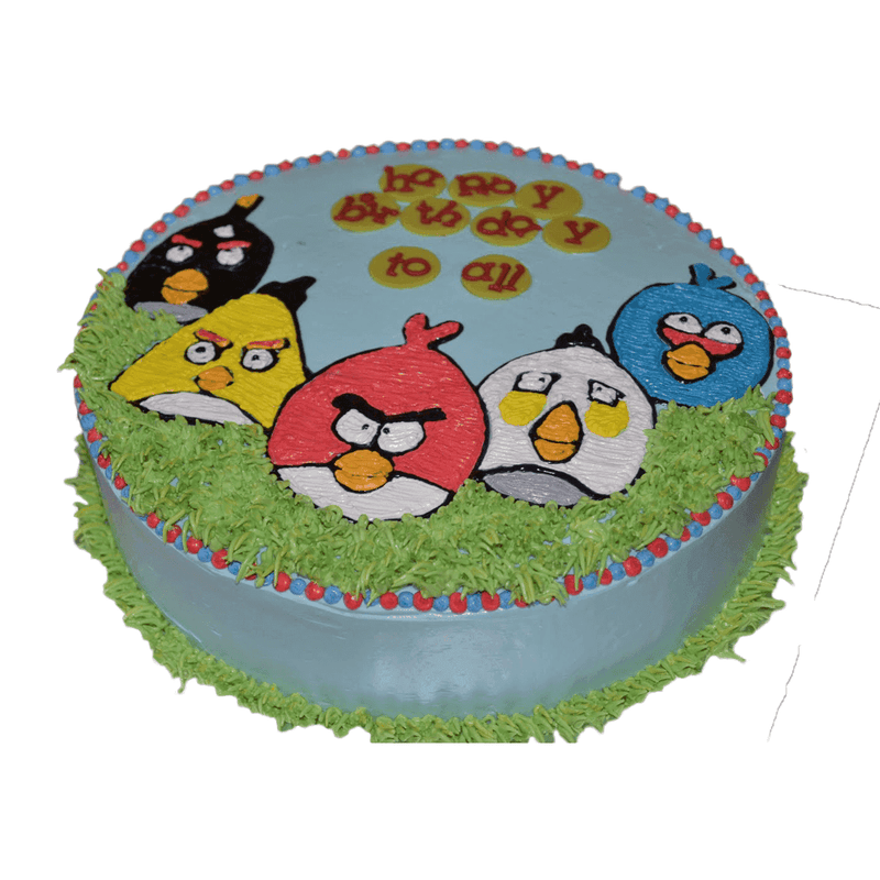 Angry Birds Theme Birthday Cake by Yalu Yalu - yaluyalu