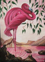 Flamingo Painting by YaluYalu - yaluyalu