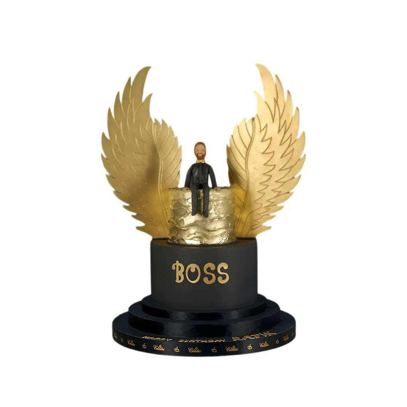 Birthday Cake with Golden Wings by Yalu Yalu - yaluyalu