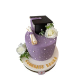 Floral Themed Graduation Cake by Yalu Yalu - yaluyalu