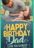 Happy Birthday Dad Greeting Card by Yalu Yalu