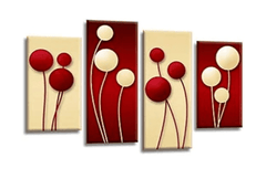 Red and White Wall Art Painting by YaluYalu - yaluyalu