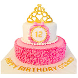 Crown Birthday Ribbon Designer Cake by Yalu Yalu 3kg yaluyalu
