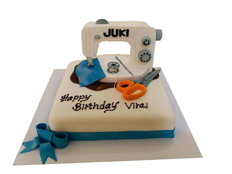 Tailoring Machine Theme Designer Ribbon cake by Yalu Yalu - yaluyalu