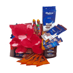 Chocolate Gift Hamper with teddy by yaluyalu - yaluyalu