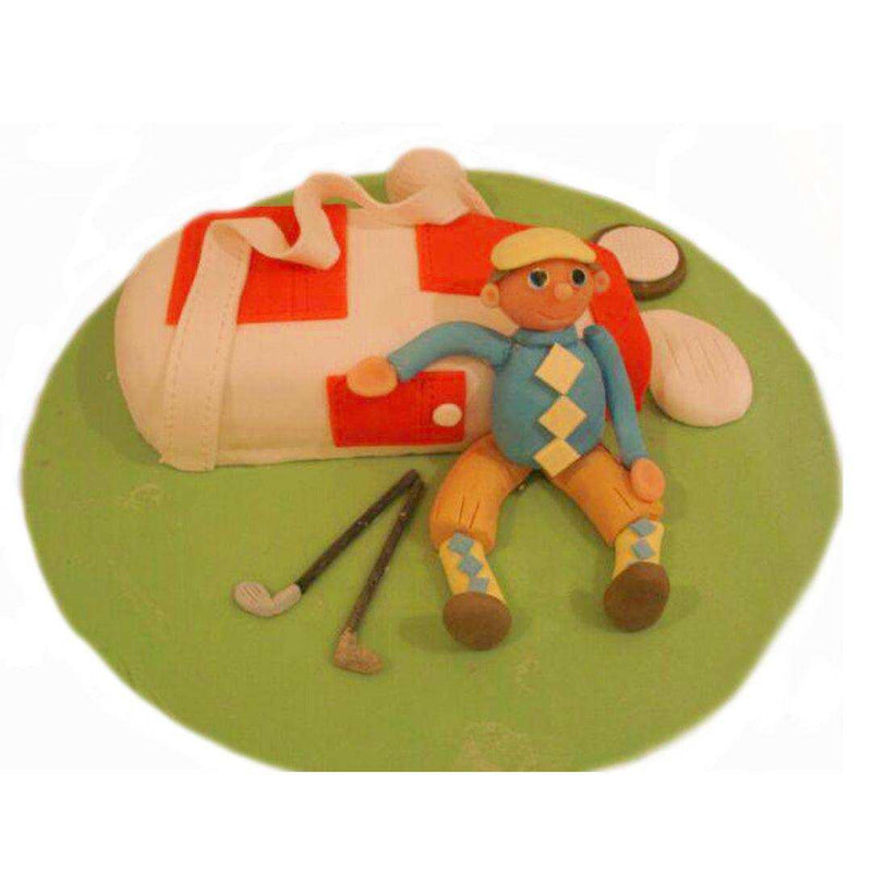 Golf Player Themed Ribbon Cake by YaluYalu - yaluyalu