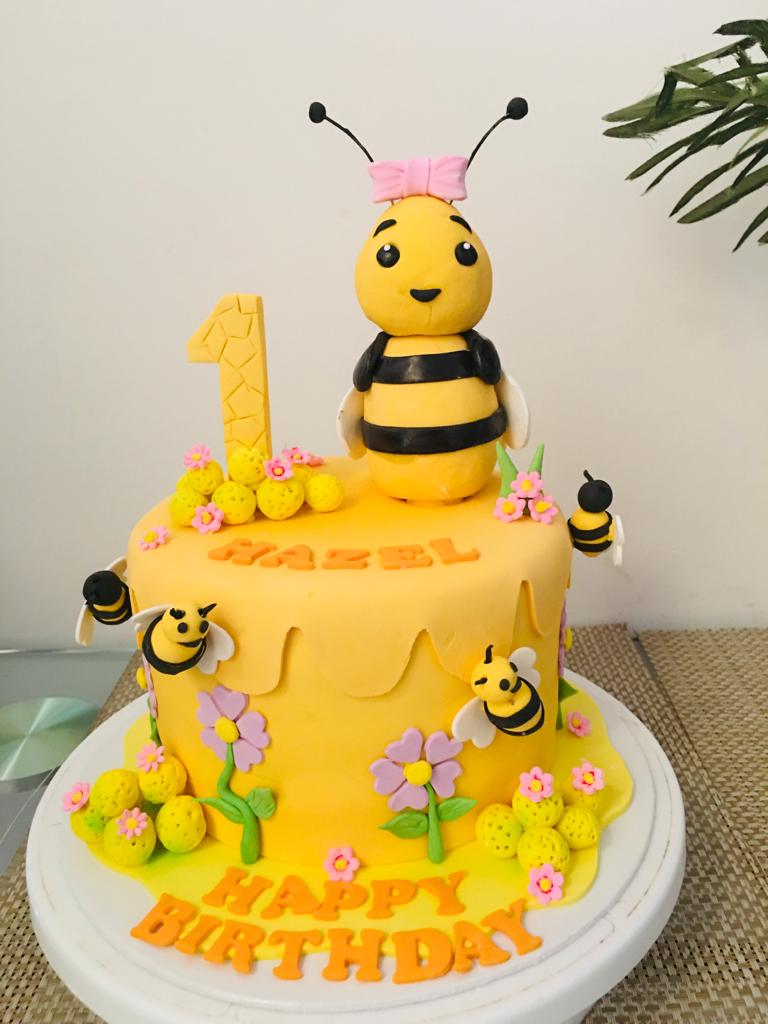 Happy 2nd Month Bee Day | Bee Themed Cake Ideas | Cute Bee Cake - YouTube