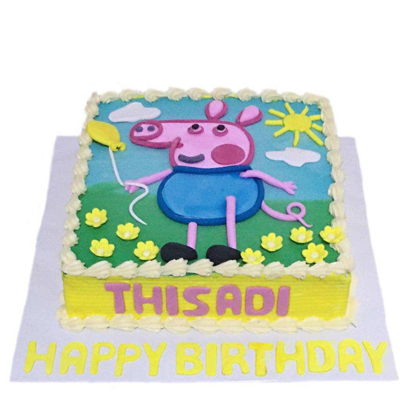 Pepapig Birthday Ribbon Cake by Yalu Yalu 1Kg - yaluyalu